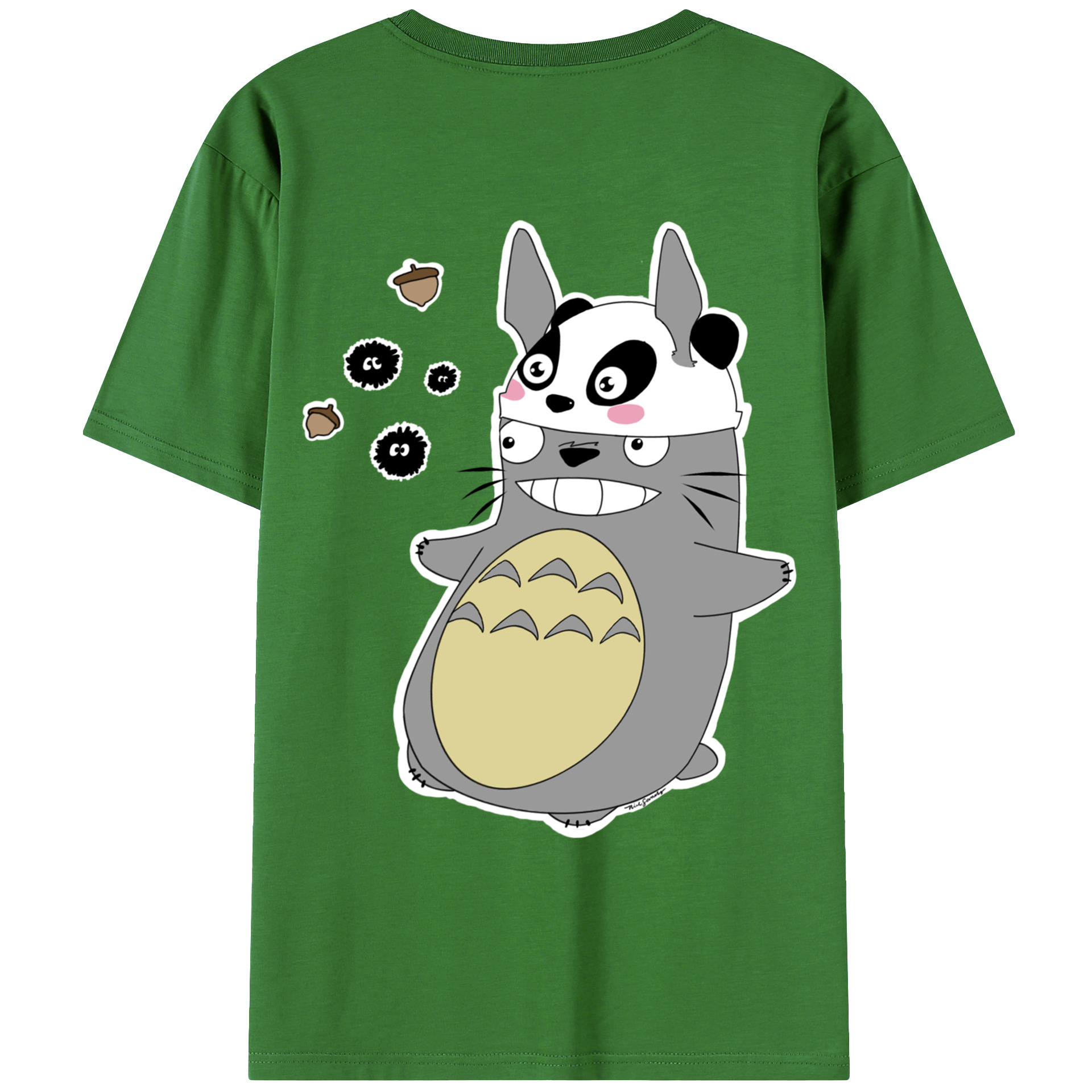 （画像用） となりのトトロ 草壁メイ 草壁サツキ My Neighbor Totoro Satsuki Kusakabe Mei Kusakabe レディース半袖Tシャツ(バックプリント)